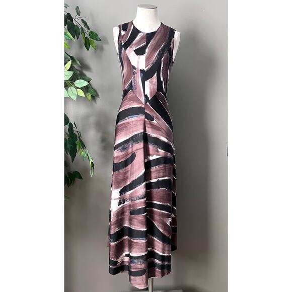 Rachel Comey Womens Silk Flowy Minimalist Sleeveless Split Midi Dress Size 4 - Picture 2 of 11